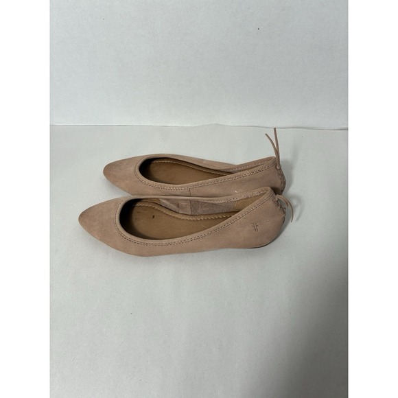 Frye suede leather ballet flats Sz 7M Dusty Rose Pink Point Toe Slip On - Picture 3 of 6